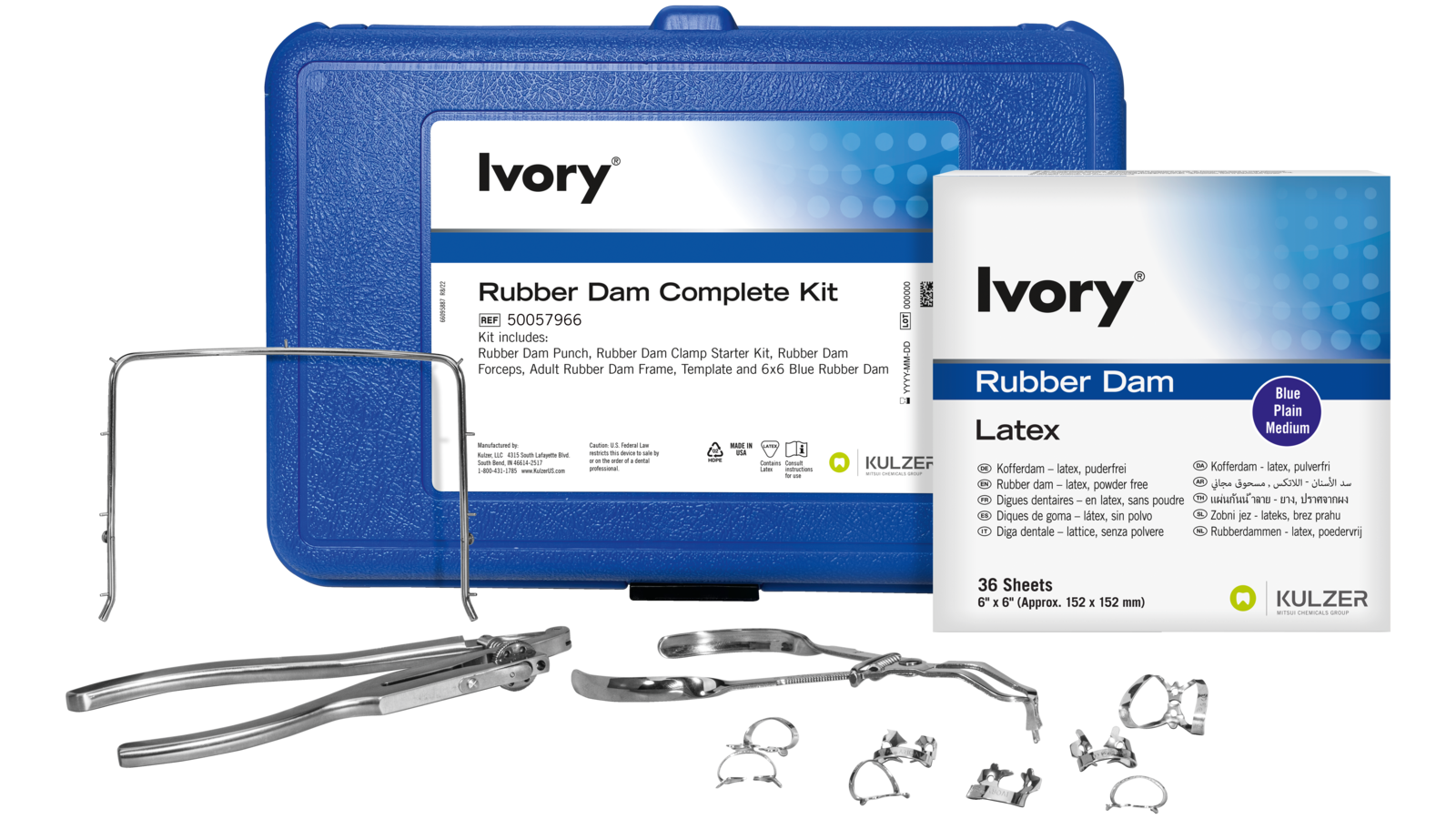 Ivory® Rubber Dams & Clamps